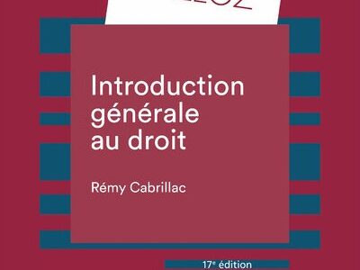 Couverture de R. Cabrillac, Introduction générale au droit, 17e éd., Lefebvre-Dalloz, 2026